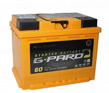 Аккумулятор G-PARD емкость 60 Ач, обратная полярность, пусковой 540 А, размер 242*175*190 — купить в магазине akkumulyator.online с бесплатной доставкой и установкой по Самаре.
