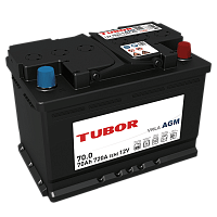 Аккумулятор TUBOR AGM 6ст-70.0 VRLA 278х175х190 обратная полярность — купить в магазине akkumulyator.online с бесплатной доставкой и установкой по Самаре.