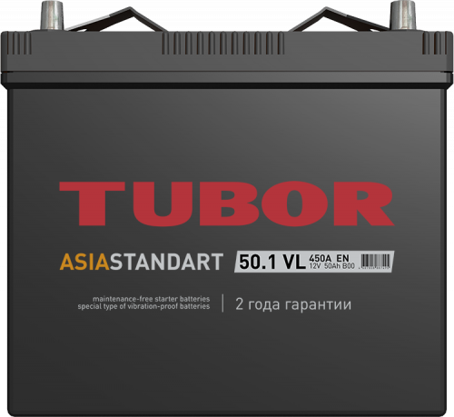 Аккумулятор TUBOR Asia standart 6ст-50.1 — купить в магазине akkumulyator.online с бесплатной доставкой и установкой по Самаре.